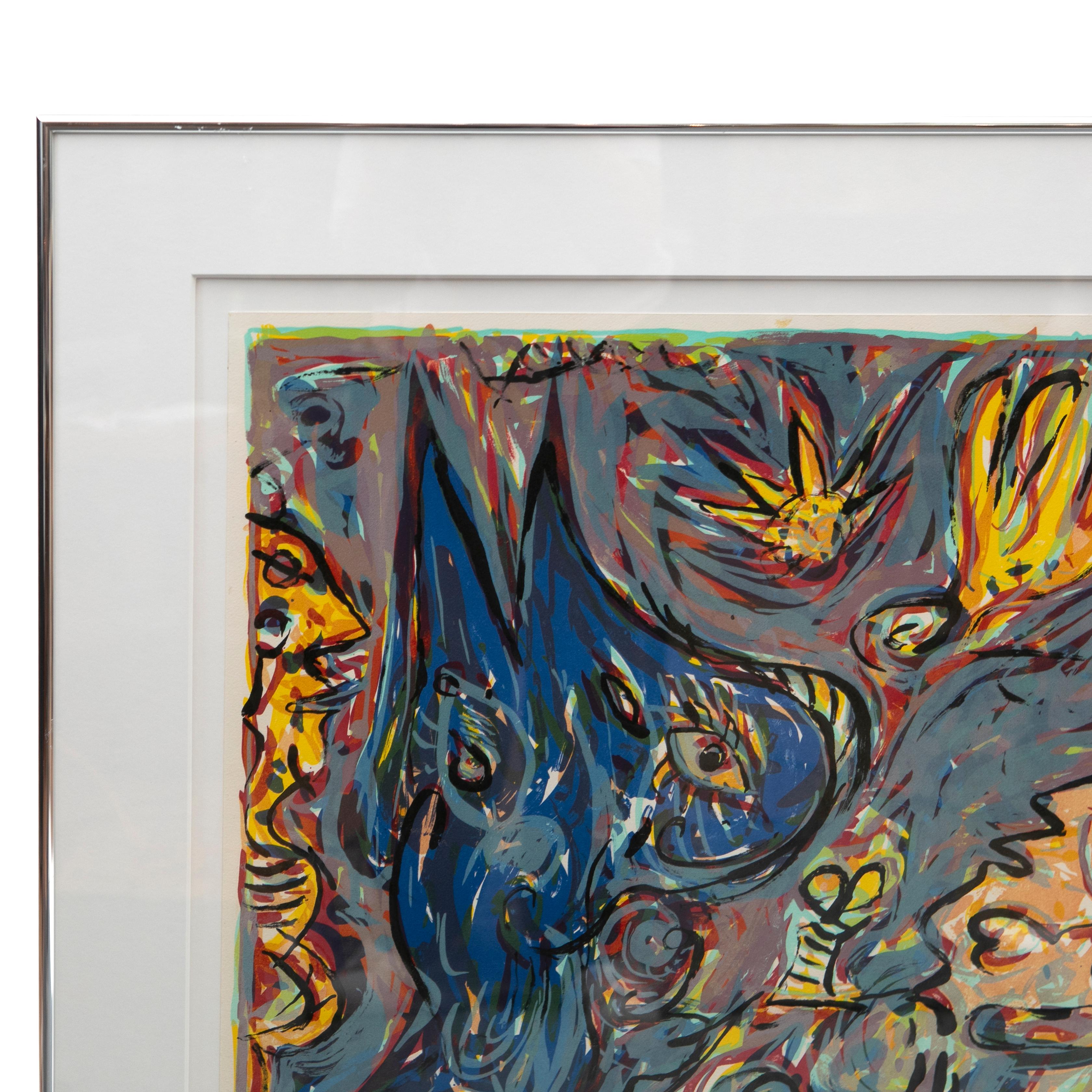Danese Carl-Henning Pedersen Litografia a colori 