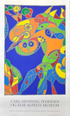 Large Danish Abstract Cobra Screen Print "Pegasus"