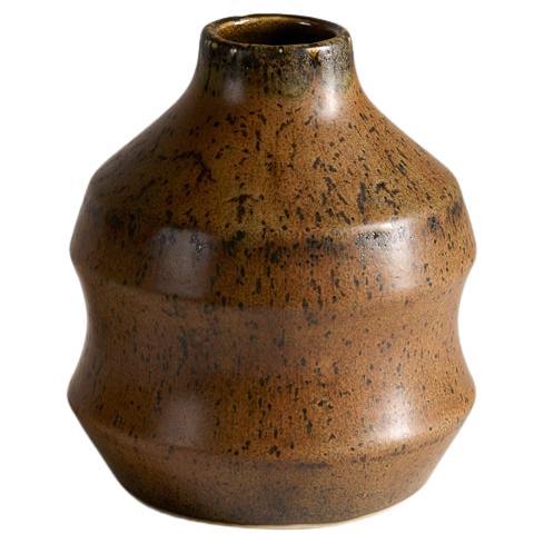 Carl-Henry Stalhane, Vaso smaltato marrone, Svezia, anni '60