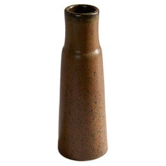 Carl-Henry Stalhane, vase à glaçure Brown, Suède, années 1960