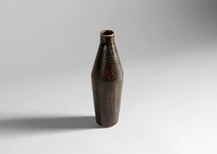 Carl-Henry Stalhane, vase à glaçure Brown foncé, Suède, années 1960