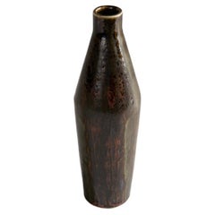 Carl-Henry Stalhane, Dark Brown Glazed Vase, Sweden, 1960s