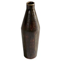 Carl-Henry Stalhane, Dunkelbraun glasierte Vase, Schweden, 1960er Jahre