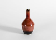 Carl-Henry Stalhane, Vase à long col en glaçure Honey, Suède, années 1960