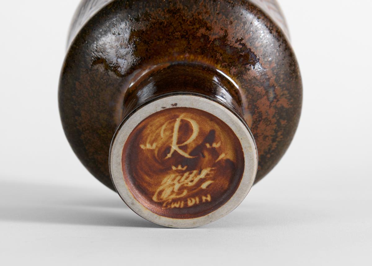Svedese Carl-Henry Stalhane, Vaso a stelo con smalto colorato, Svezia, anni '60 in vendita