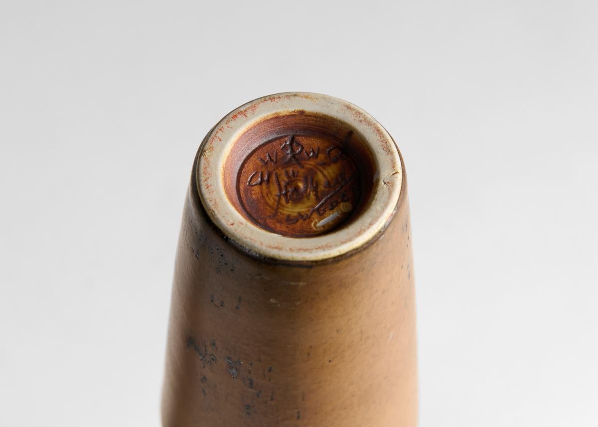 Carl-Henry Stalhane, Jarrón esmaltado bronceado, Suecia, años 60 Sueco en venta