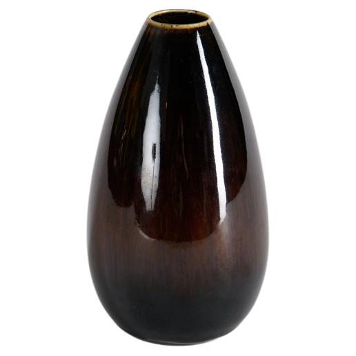 Carl-Henry Stalhane, Vaso a goccia con smalto marrone, Svezia, anni '60
