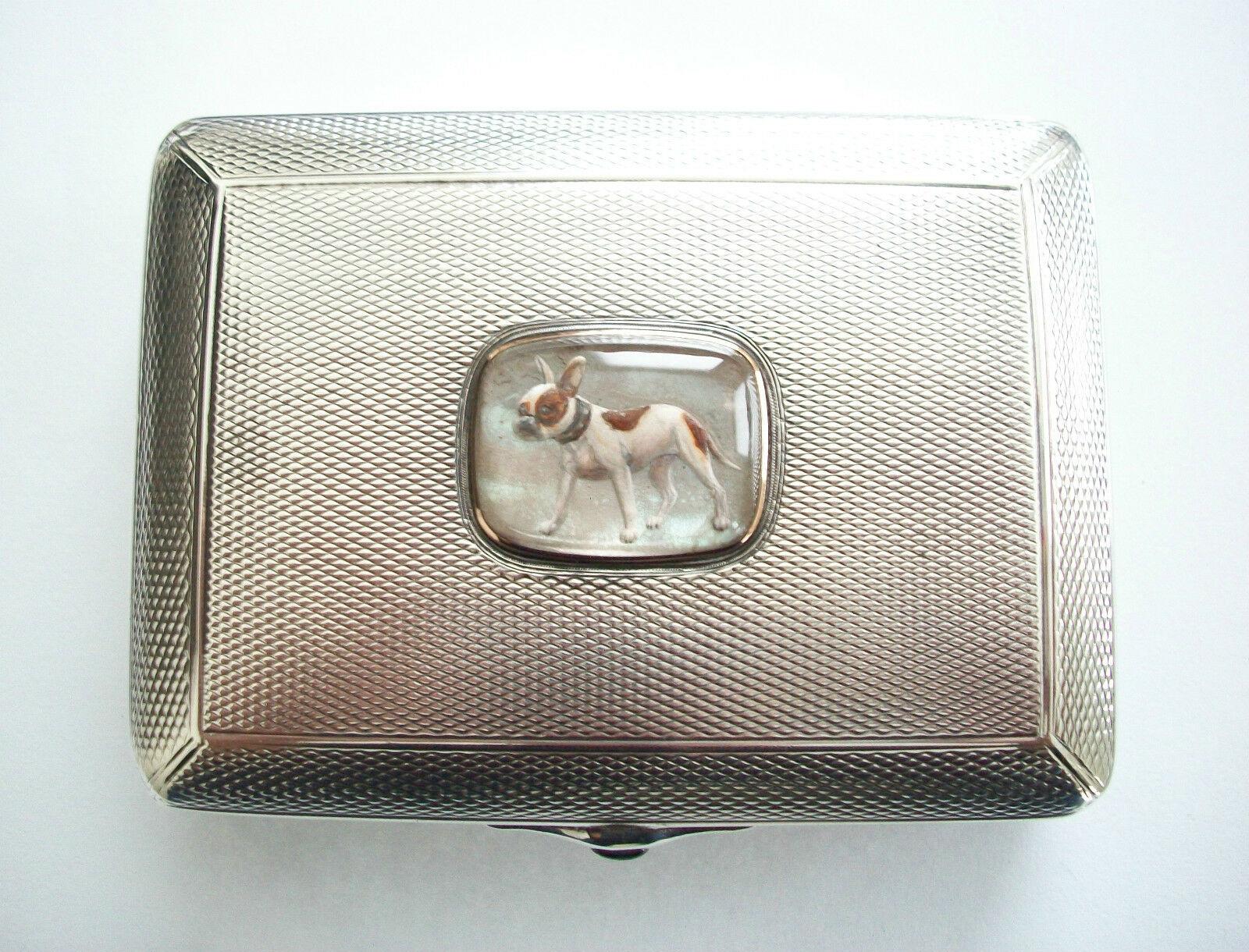 Austrian CARL HIESS, Antique Silver & Gold Snuff Box with Blue Spinel, Austria, C.1880 For Sale