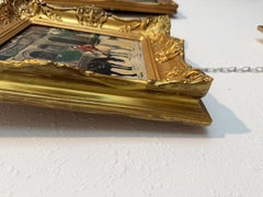 Carl Hoffman Original Ölgemälde Pferd Reiter Hund Vintage European Landscape