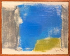 Blau mit grünen und grauen Flecken