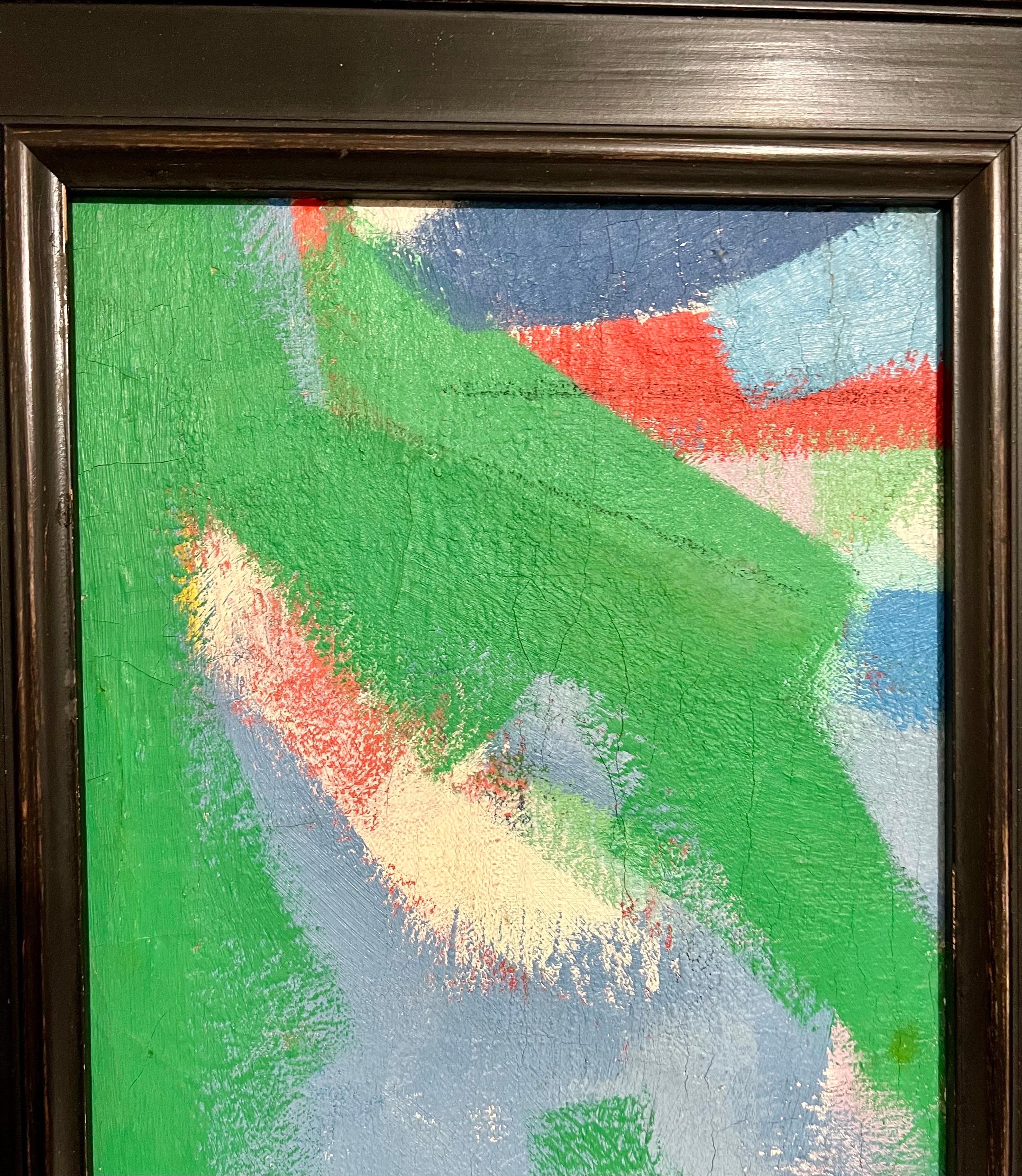 Audace pittura ad olio in campo colorato dell'espressionismo astratto tedesco-americano Carl Holty in vendita 6
