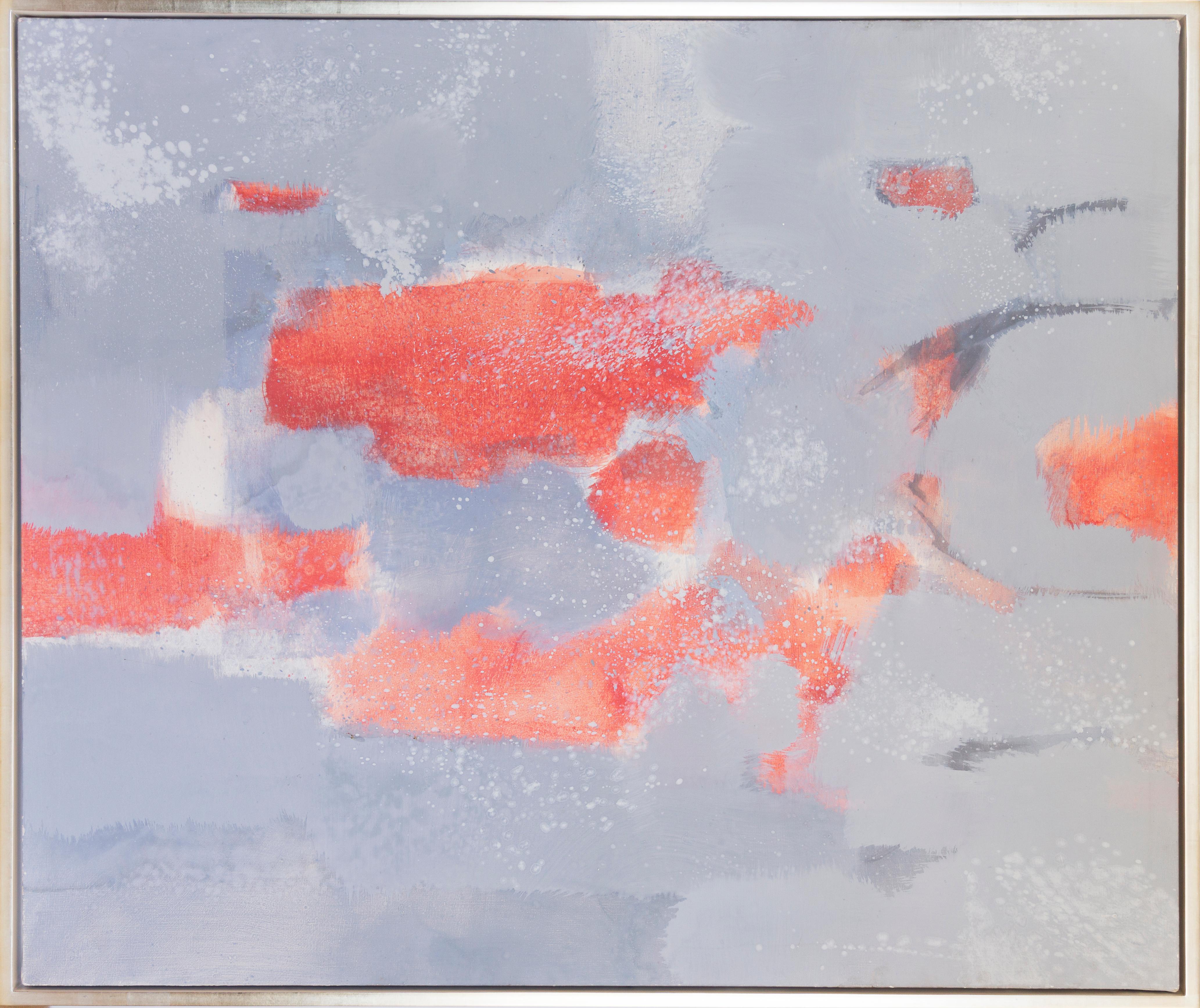 Carl Holty Abstract Painting - Red Gray #5