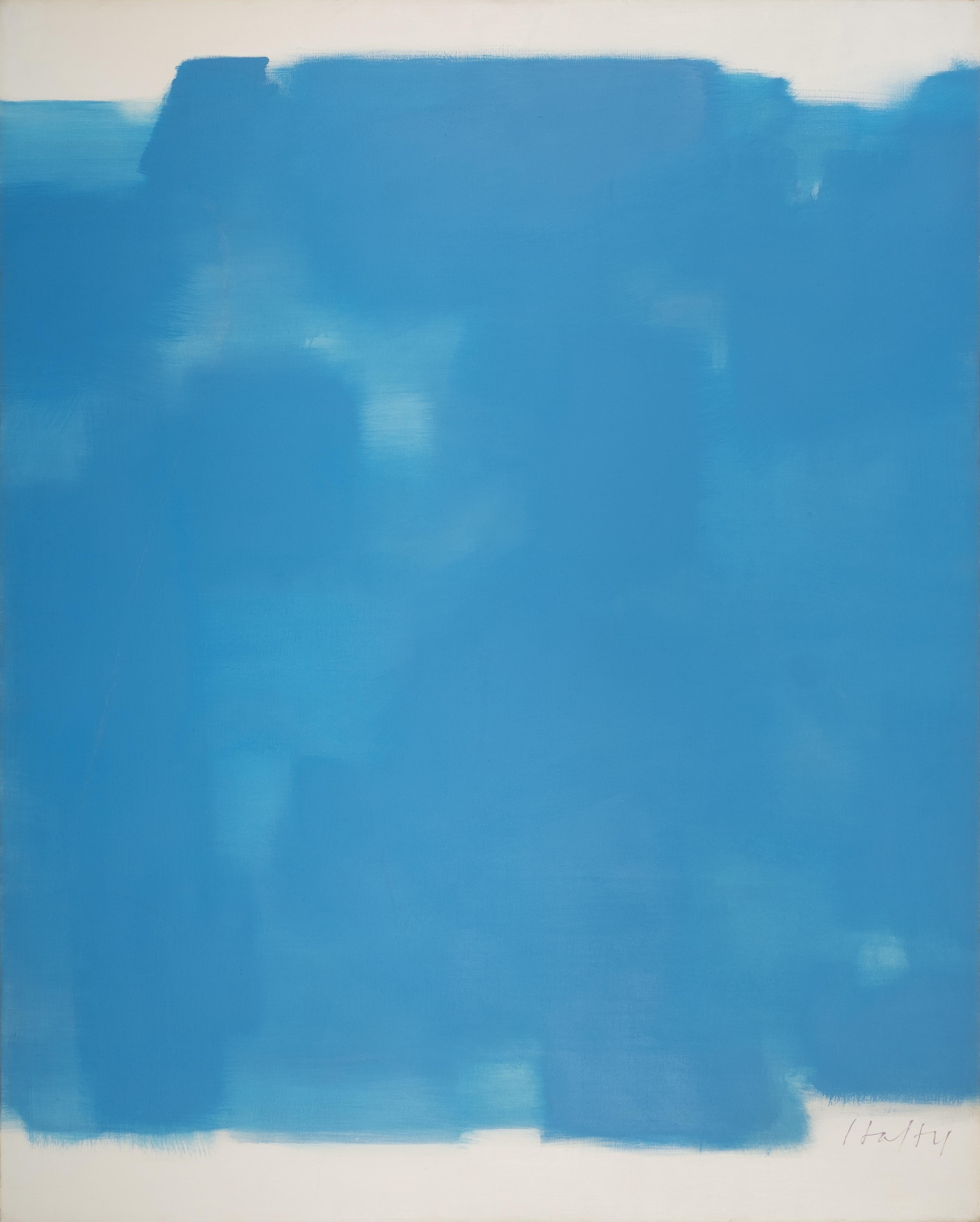 Twelfth Night Blue, Contemporary Color Field painting - Painting by Carl Holty