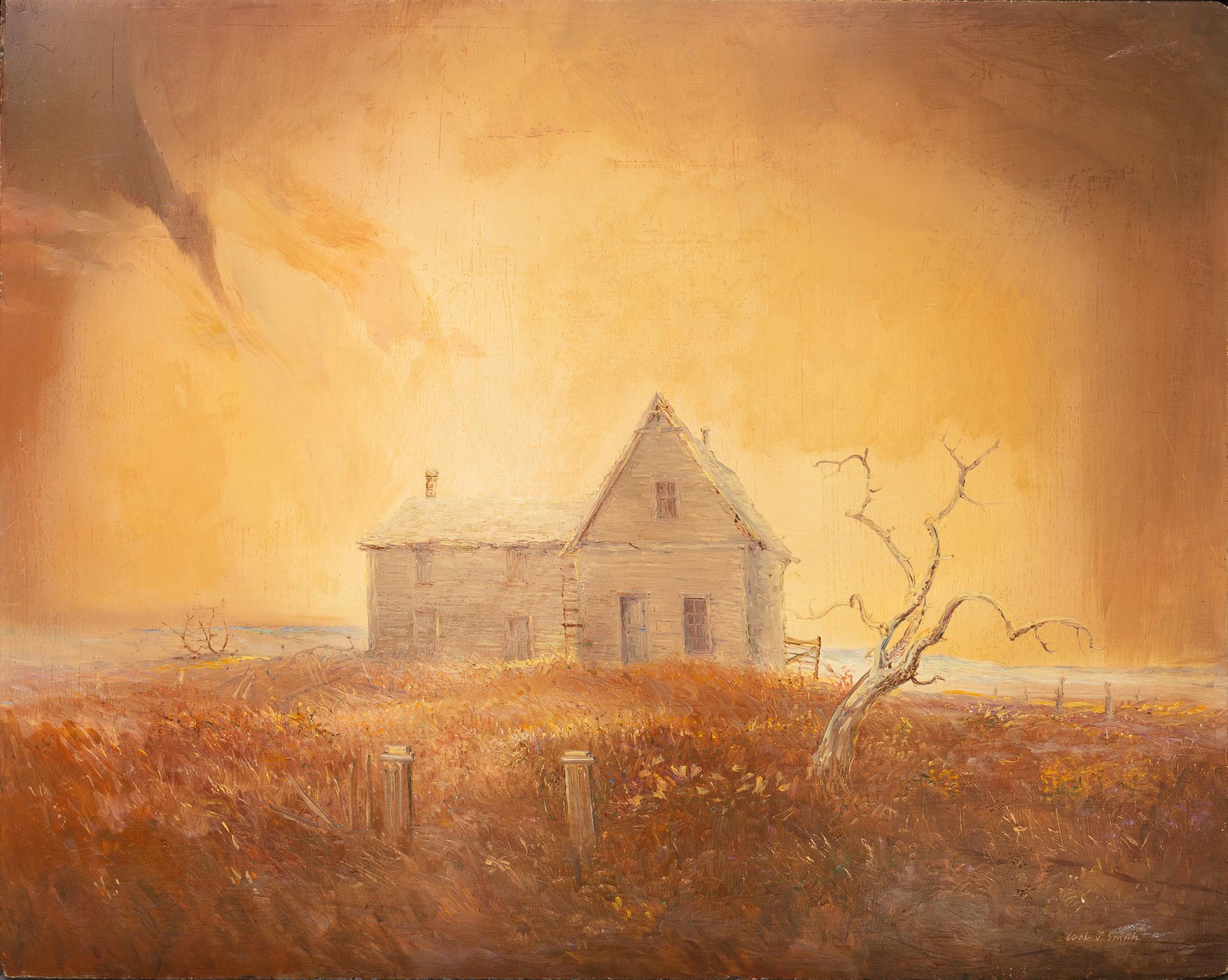 Home on a Prairie - Painting by Carl J. Smith