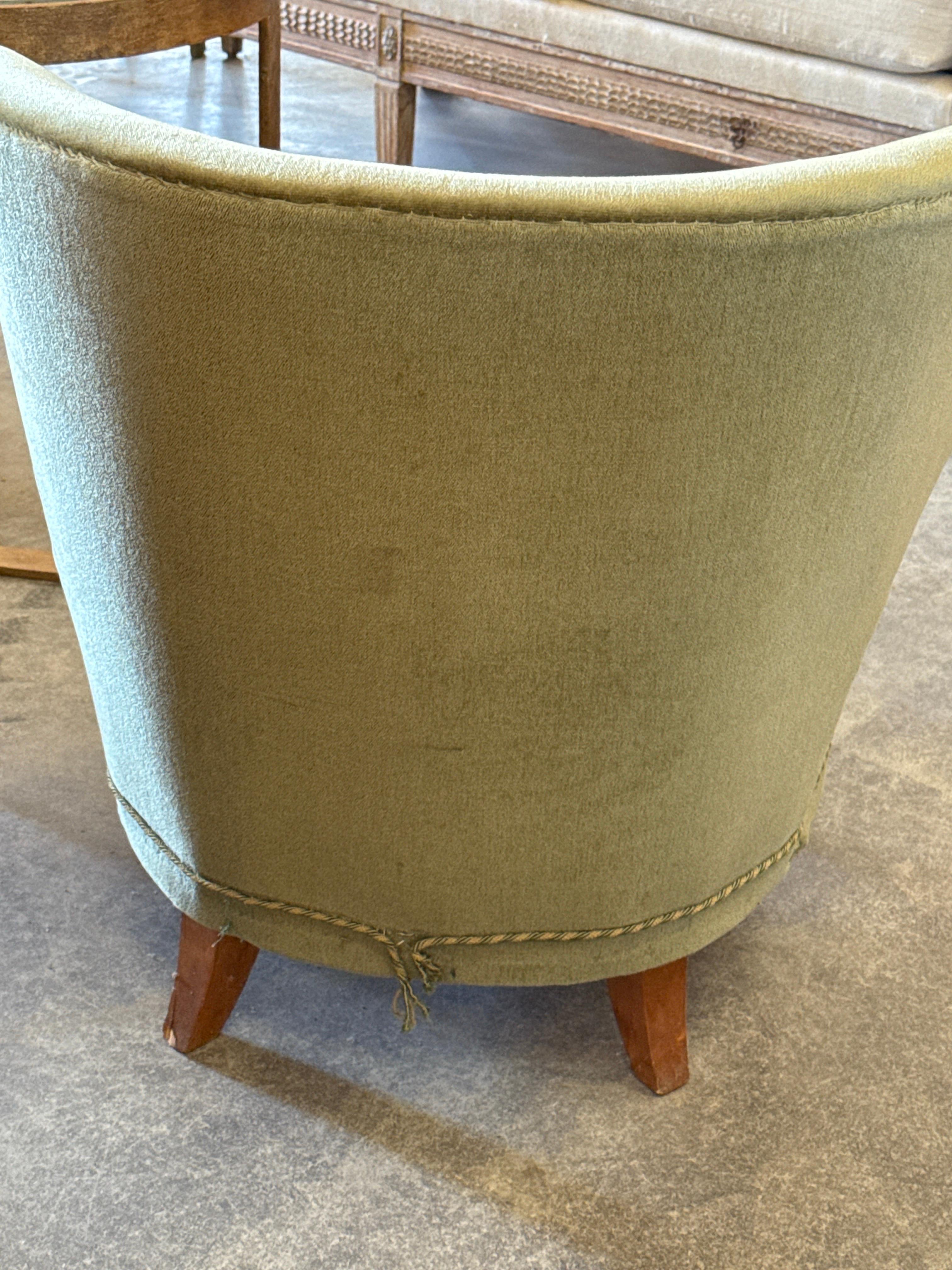 Carl-Johan Boman 1940's Mohair Tufted Stühle im Angebot 4