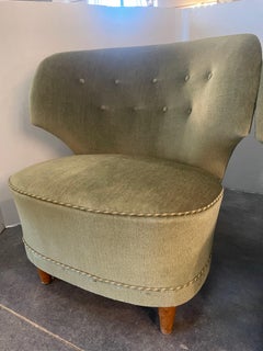 Carl-Johan Boman 1940's Mohair Tufted Stühle