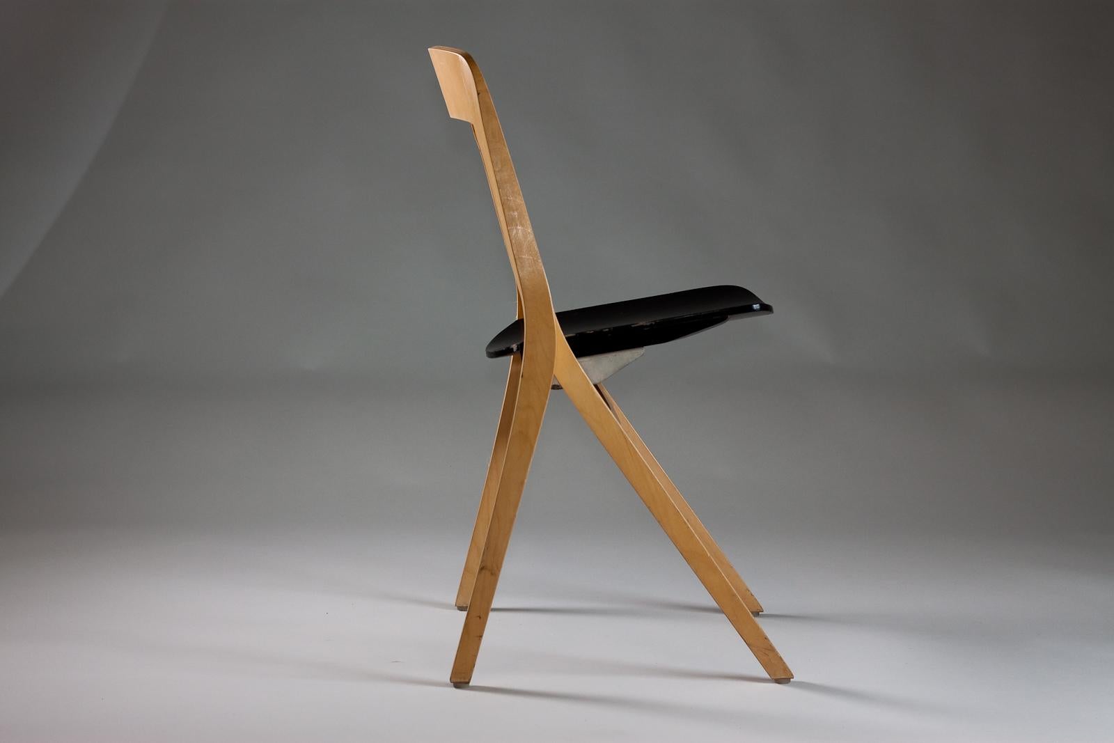 Mid-Century Modern Carl-Johan Boman, 1960's folding chairs (4 sets of 4 pcs), Schaumann, FInland For Sale