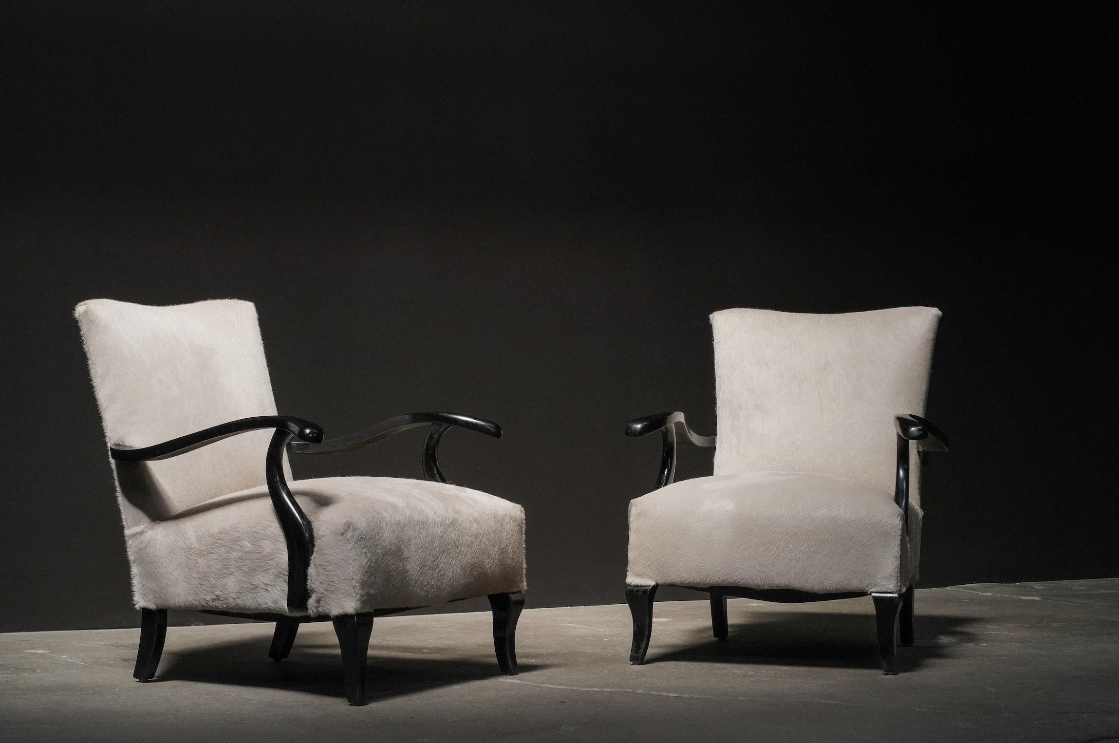 cowhide armchairs