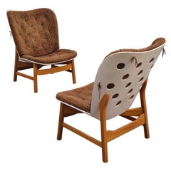 Carl-Johan Boman Pair of Exceedingly Rare 'Rosette' Lounge Chairs Model C-J B-49