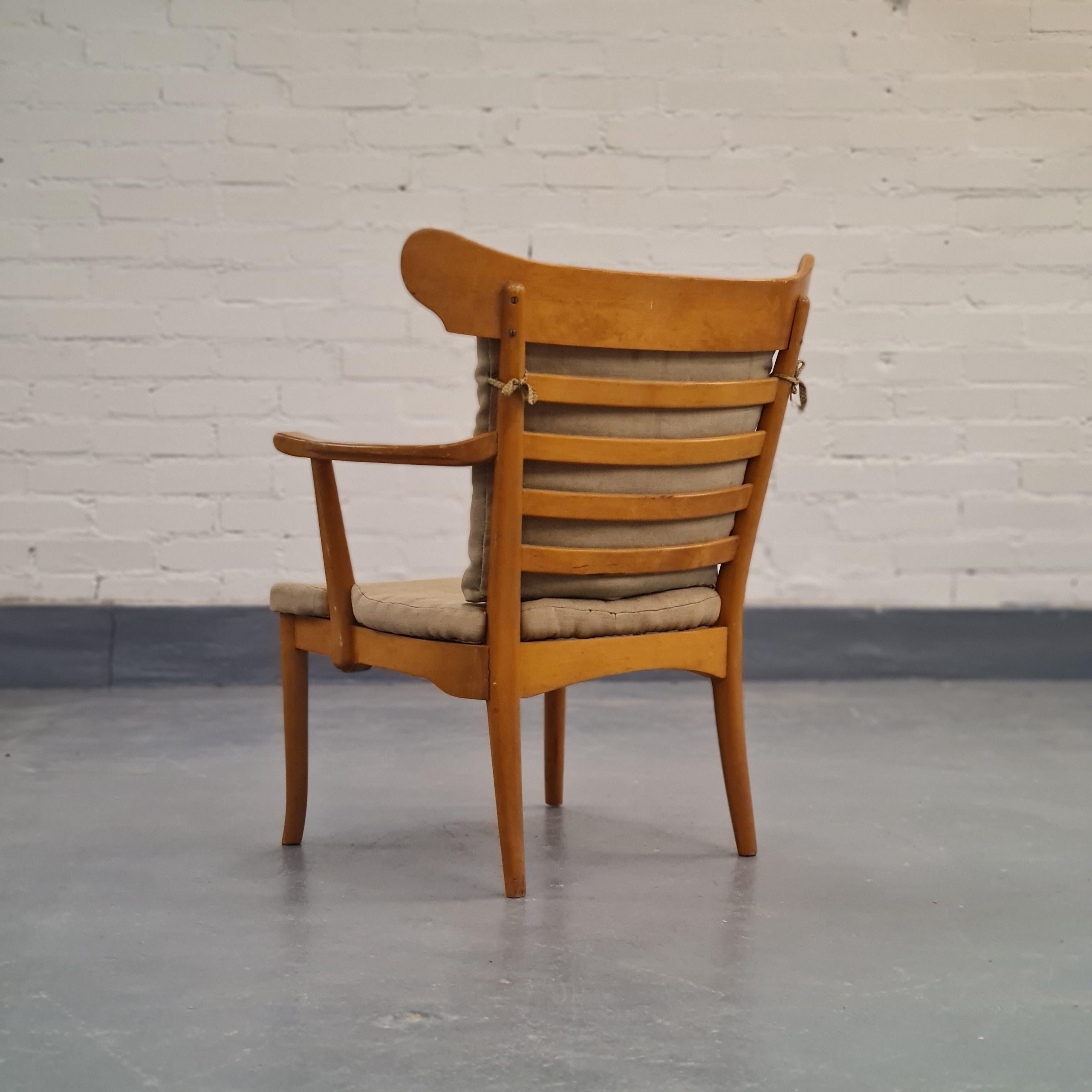 Mid-20th Century Carl-Johan Boman rare 'Astrid' wing back chair