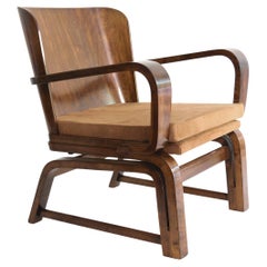 Vintage Carl-Johan Bowman Exceptional "Fexible Chair", circa 1930 Made for N. Bomanin