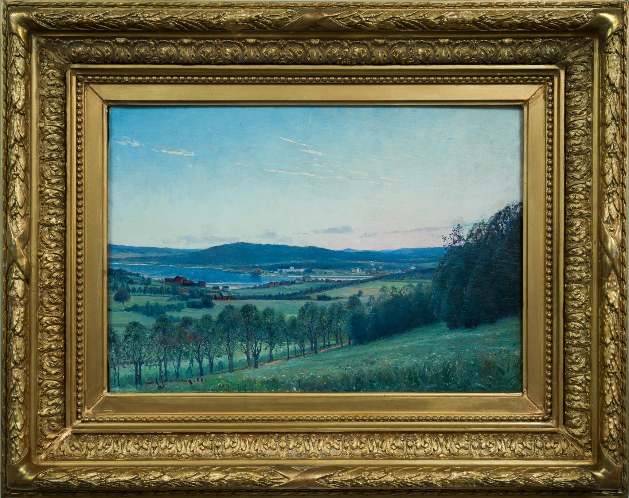 An Early Painting by Swedish Artist Carl Johansson Called A Northern Landscape 4