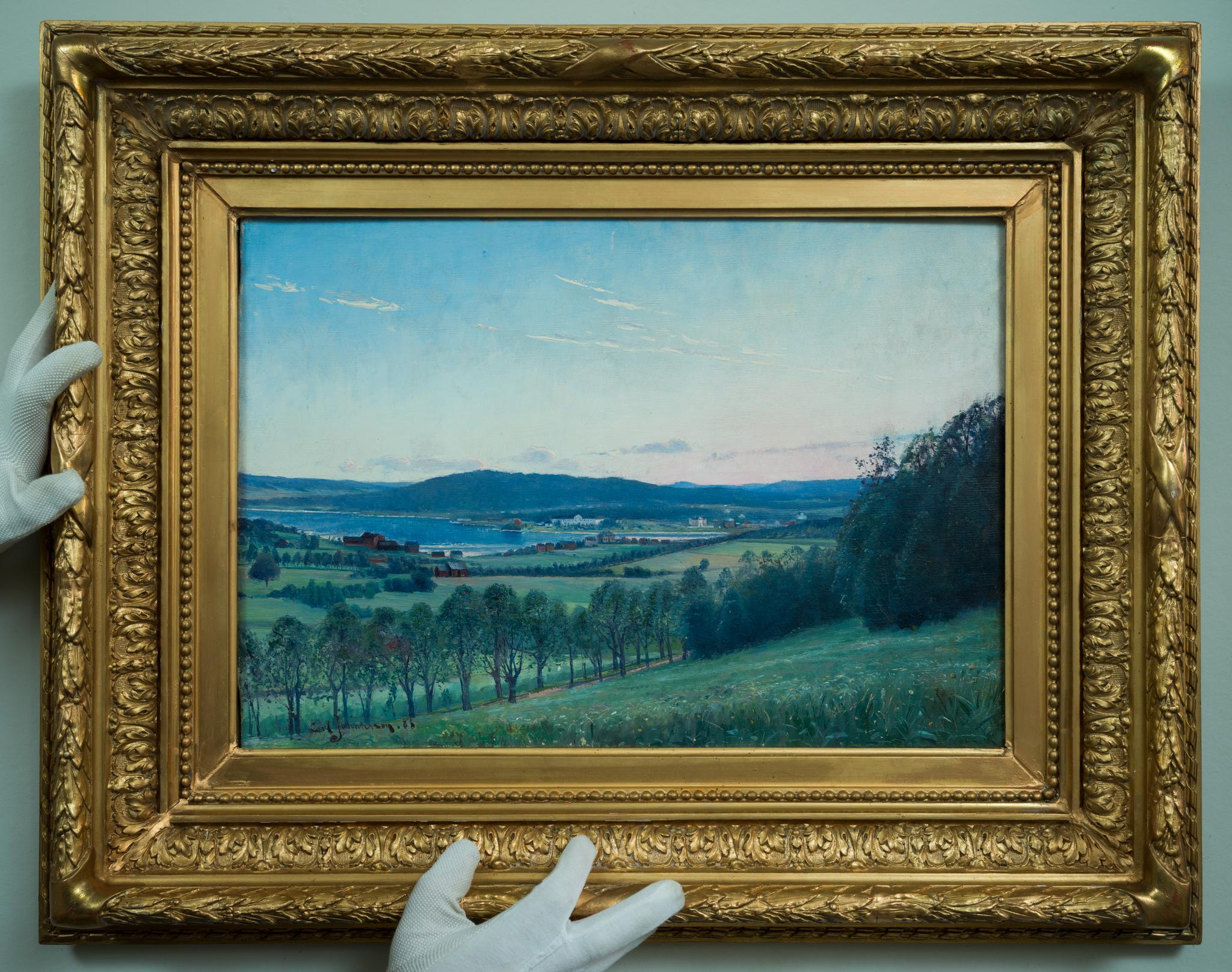 An Early Painting by Swedish Artist Carl Johansson Called A Northern Landscape 1