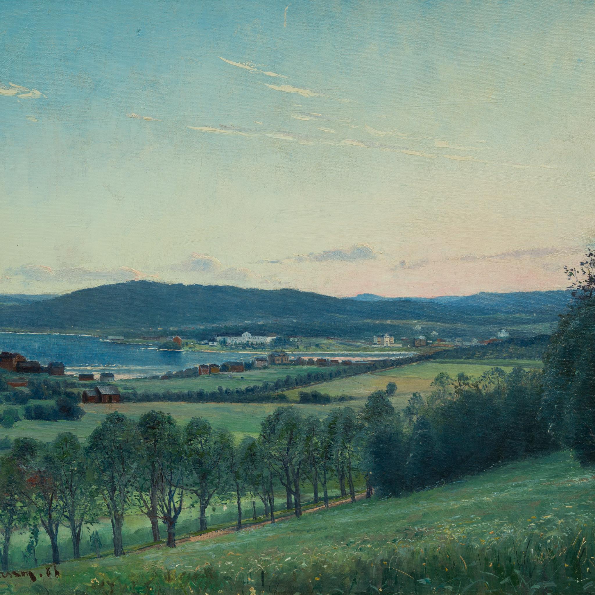 An Early Painting by Swedish Artist Carl Johansson Called A Northern Landscape 3