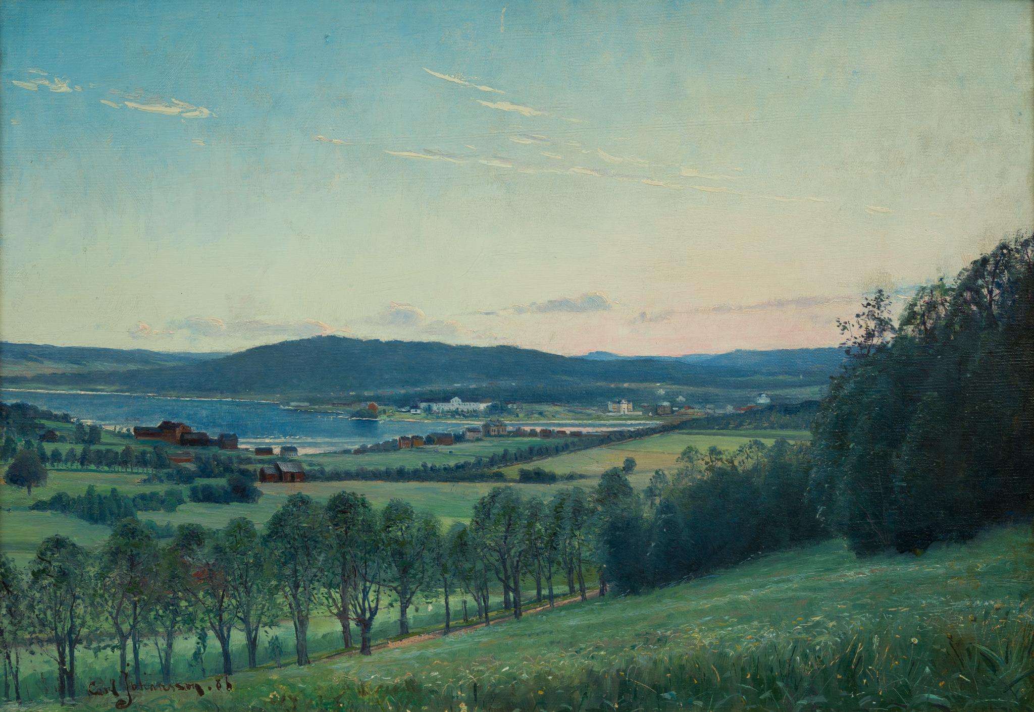 An Early Painting by Swedish Artist Carl Johansson Called A Northern Landscape 2