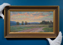Carl Johansson: Landschaft in Ångermanland, Öl auf Holztafel, 1938