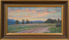 Carl Johansson: Landschaft in Ångermanland, Öl auf Holztafel, 1938