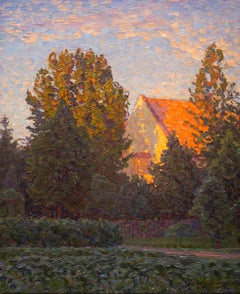 Evening Sun by Carl Johansson (Called Ultramarin-Johansson), Pointillism, Oil 