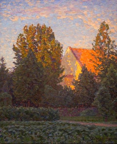 Evening Sun by Carl Johansson (Called Ultramarin-Johansson), Pointillism, Oil