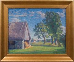 Schwedische Landschaft auf Fårö, Gotland – Ölgemälde, 1933