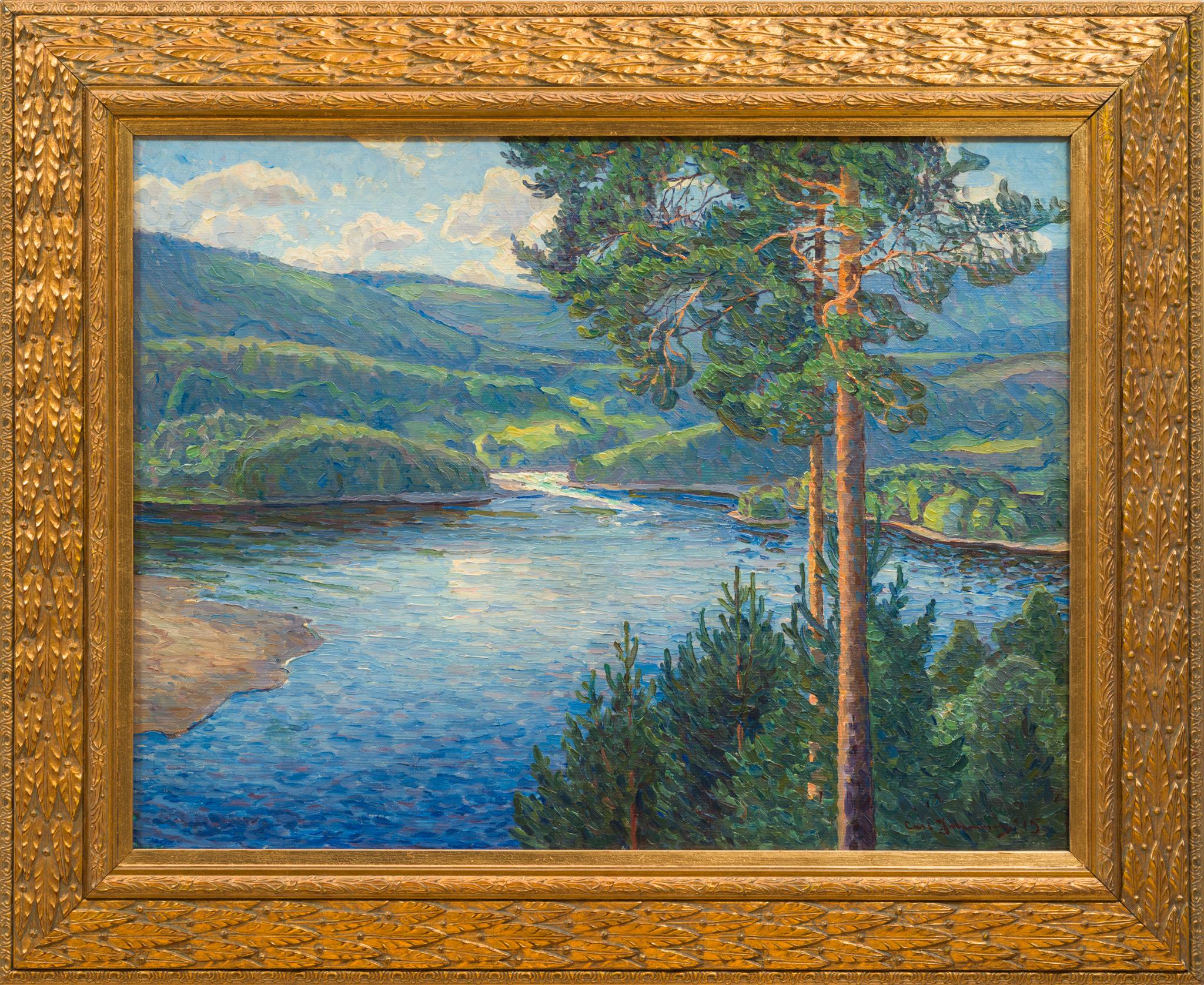Vangforsen, Ramsele - Aurora Boreal en el río Faxälven, 1915