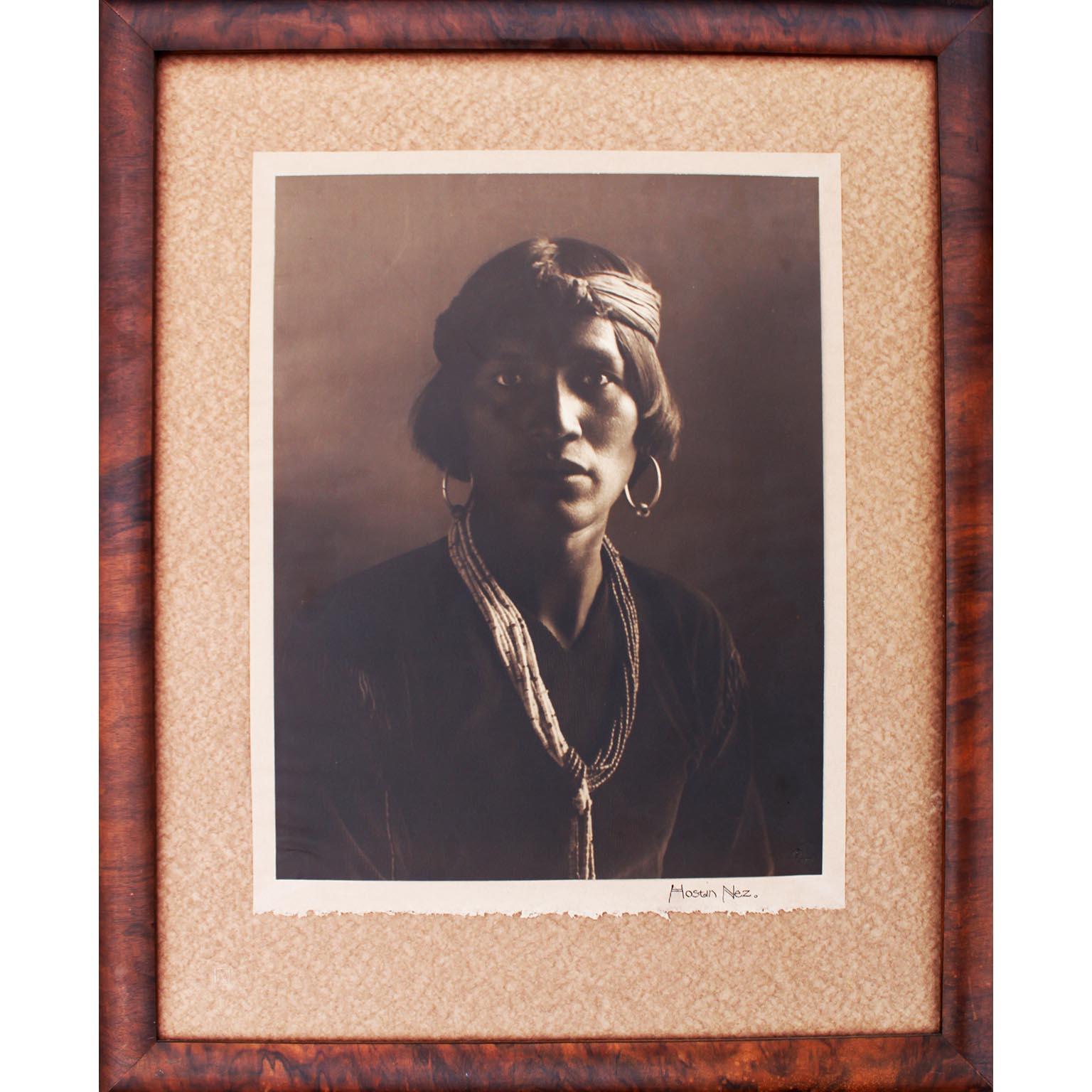 Carl (Karl) Everton Moon (American, 1878-1948) Portrait of Hostin Nez. (Navajo) For Sale 3