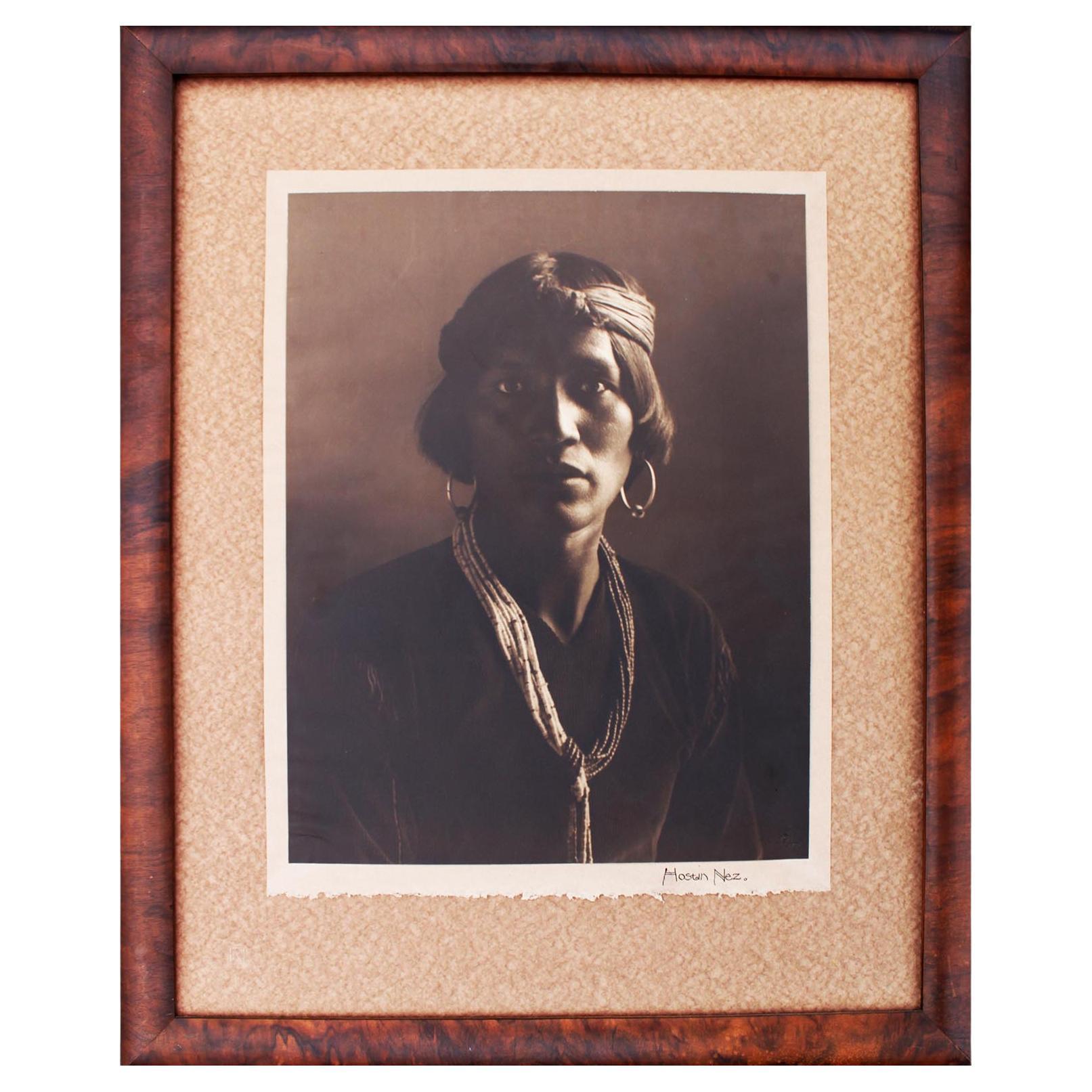 Carl (Karl) Everton Moon (American, 1878-1948) Portrait of Hostin Nez. (Navajo) For Sale