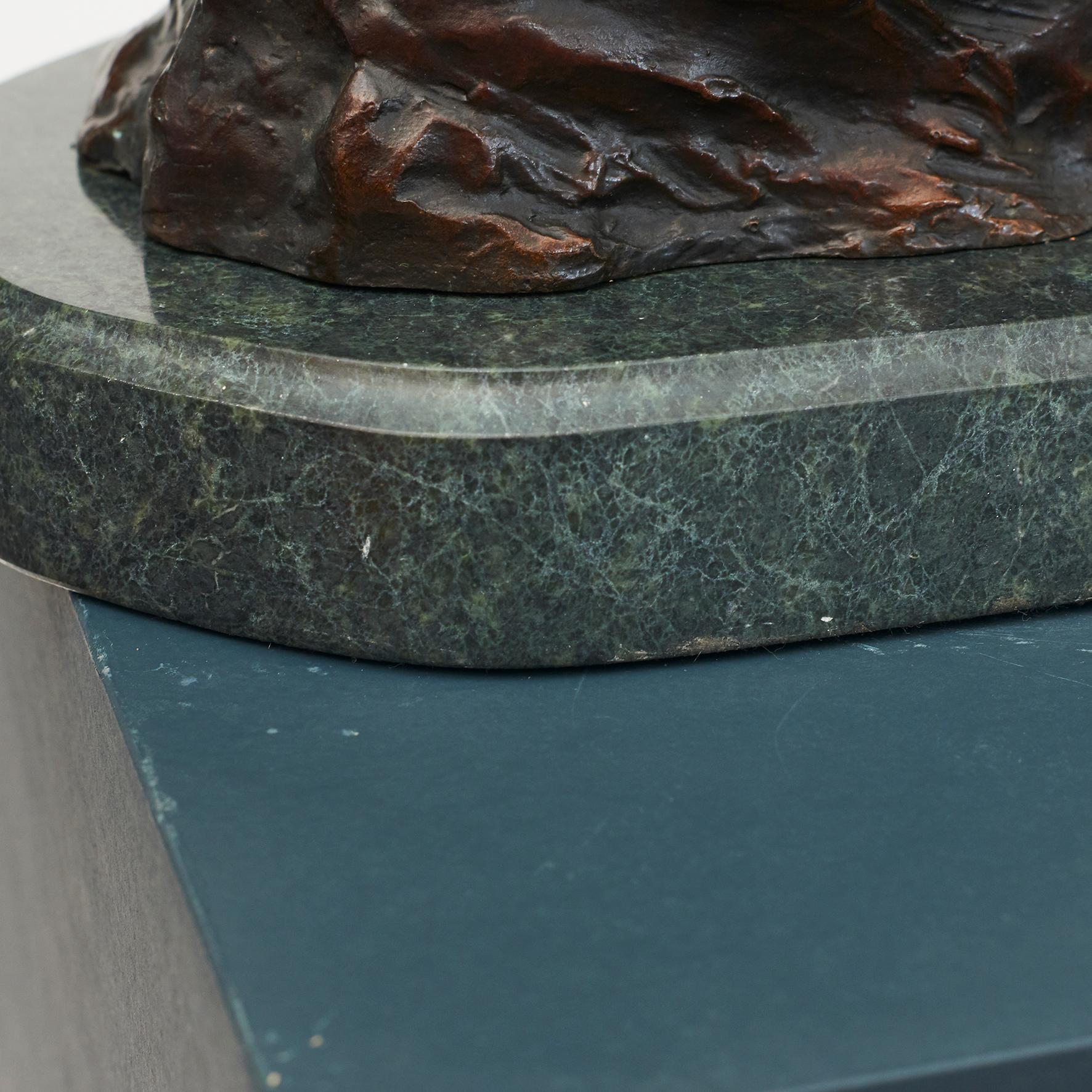 Marble Carl Kauba Bronze Sculpture, 