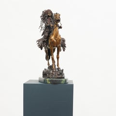 Carl Kauba Bronze Sculpture, "Indian Chief on Horseback"