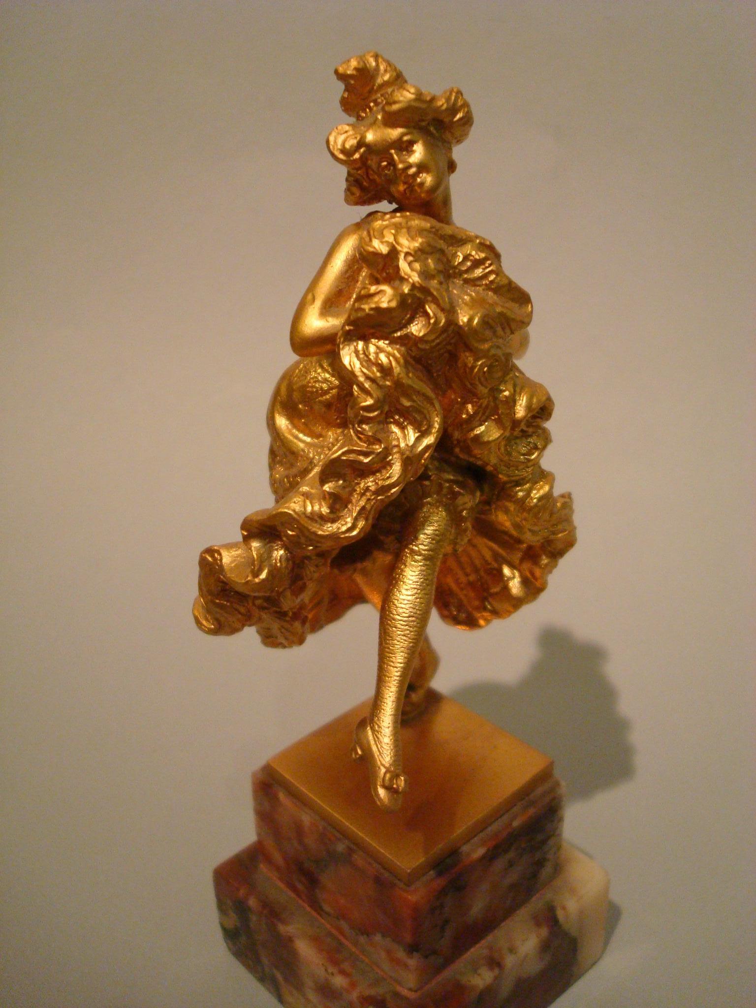 Carl Kauba Bronze Sculpture / Paperweight of a Cancan Dancing Lady Vienna 3