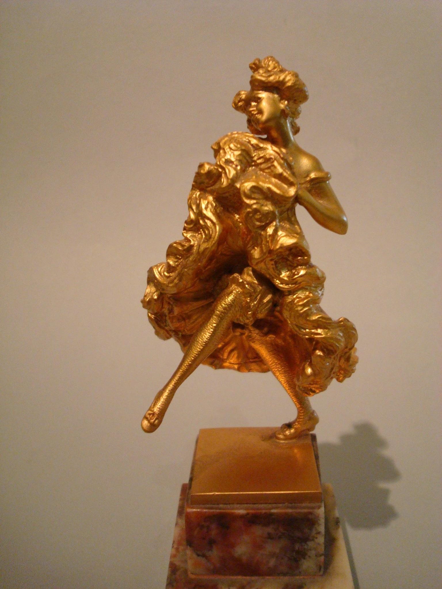 Carl Kauba Bronze Sculpture / Paperweight of a Cancan Dancing Lady Vienna 4