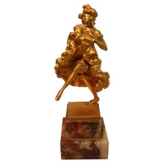 Carl Kauba Bronze Sculpture / Paperweight of a Cancan Dancing Lady Vienna