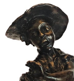 Carl Kauba, „Frightened by the Frog“, Wiener Bronzeskulptur, um 1915