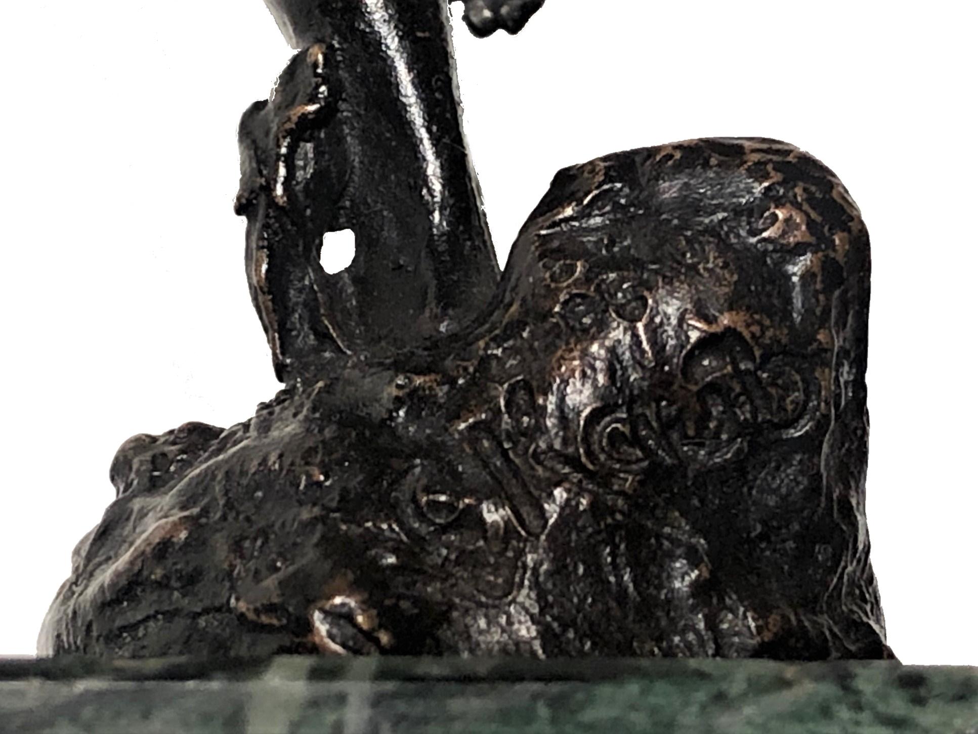 Carl Kauba, Frightened by the Frog, Viennese Bronze Sculpture, circa 1915 For Sale 1