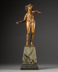 Carl Kauba : "Salomé", Seltene patinierte und verzierte Bronze - Anfang XX.