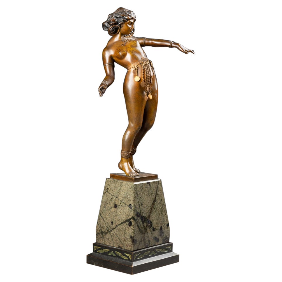 Carl Kauba : "Salomé", Rare patinated and ornamented Bronze - Early XXth C. For Sale