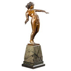 Carl Kauba : "Salomé", Seltene patinierte und verzierte Bronze - Anfang XX.