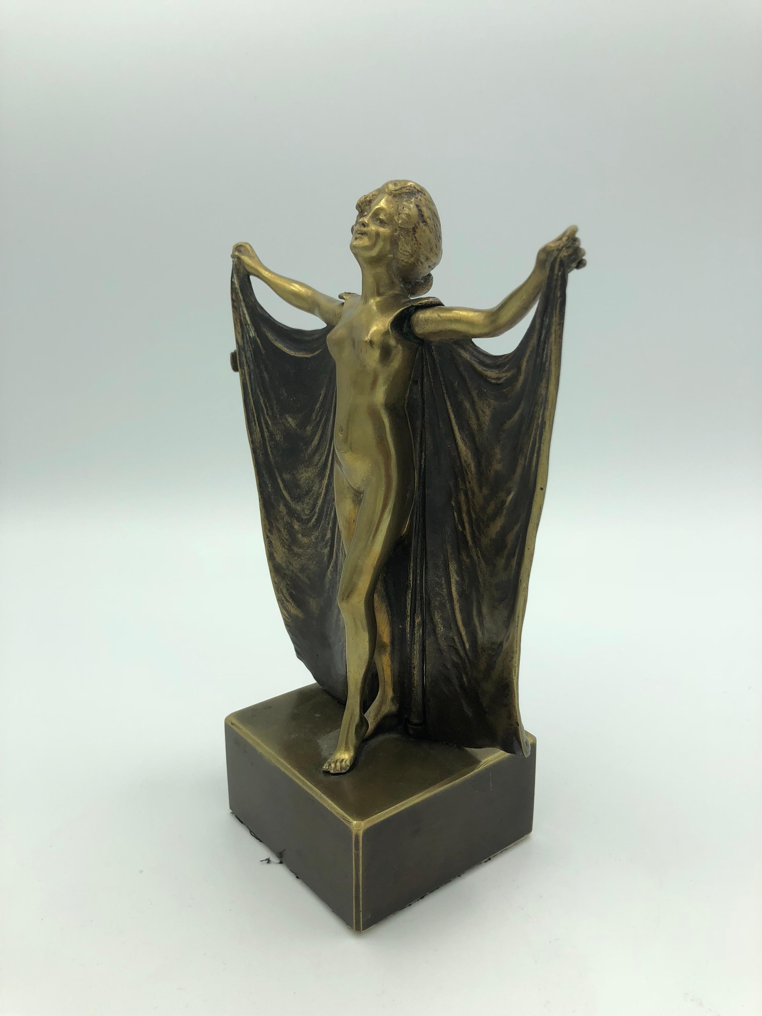 Open Sesame (Mechanical Bronze) - Sculpture by Carl Kauba