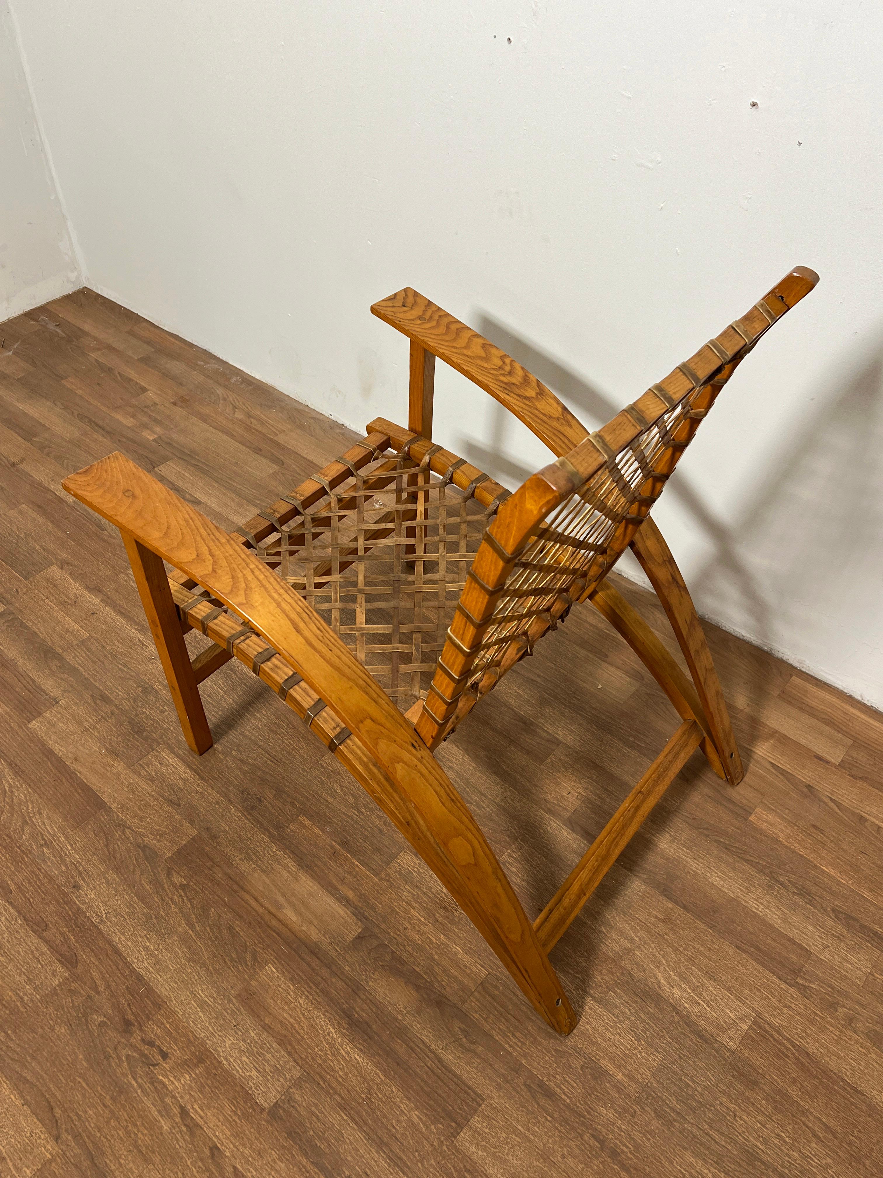 Adirondack Carl Koch for Vermont Tubbs Sno Shu Chair, Circa 1950s For Sale