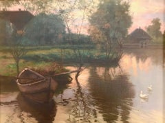 Carl Leopold Voss - Evening at the Pond